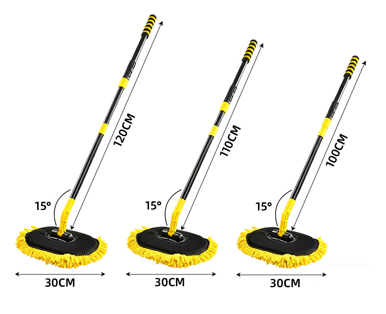 Car Wash Mop Does Not Damage Car Paint, Special Soft-Bristled Car Wash Brush, Car Retractable Car Wiping Tool, Complete Set of Tools