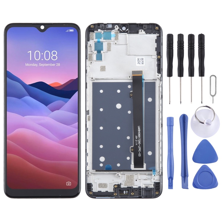 El conjunto táctil LCD con marco es adecuado para ZTE Blade A73 4G 7060 / ZTE Blade V2020 Smart 8010