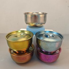 純チタンボウル600ml蓋付き単層鮮度保持ボウル卵スープ蒸しボウルレストラン家庭用高級携帯ボウルカバー
