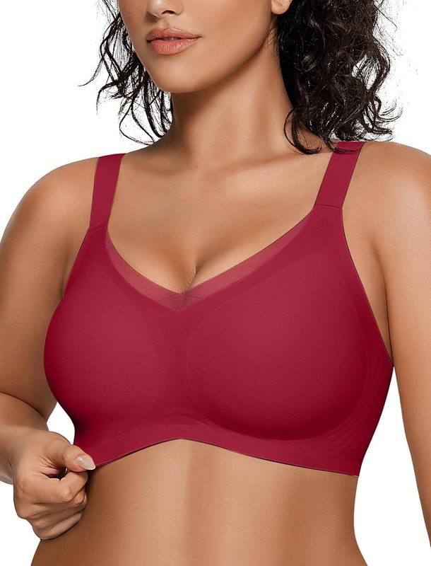 Oeakwomen Wireless Bras V Mesh Comfortable bralettesuppor|undefined