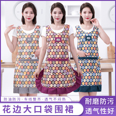 韓版時尚新款帆布廚房做飯圍裙可愛耐磨上班工作餐飲專用罩衣