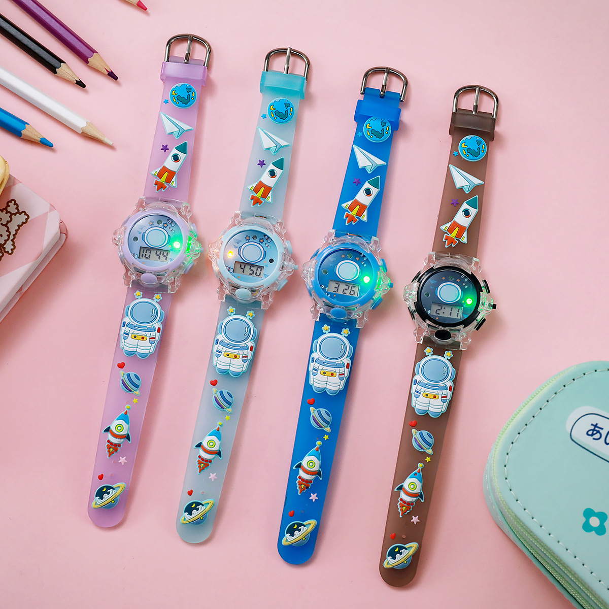 cartoon space creative electric electronic toy for boys and girls