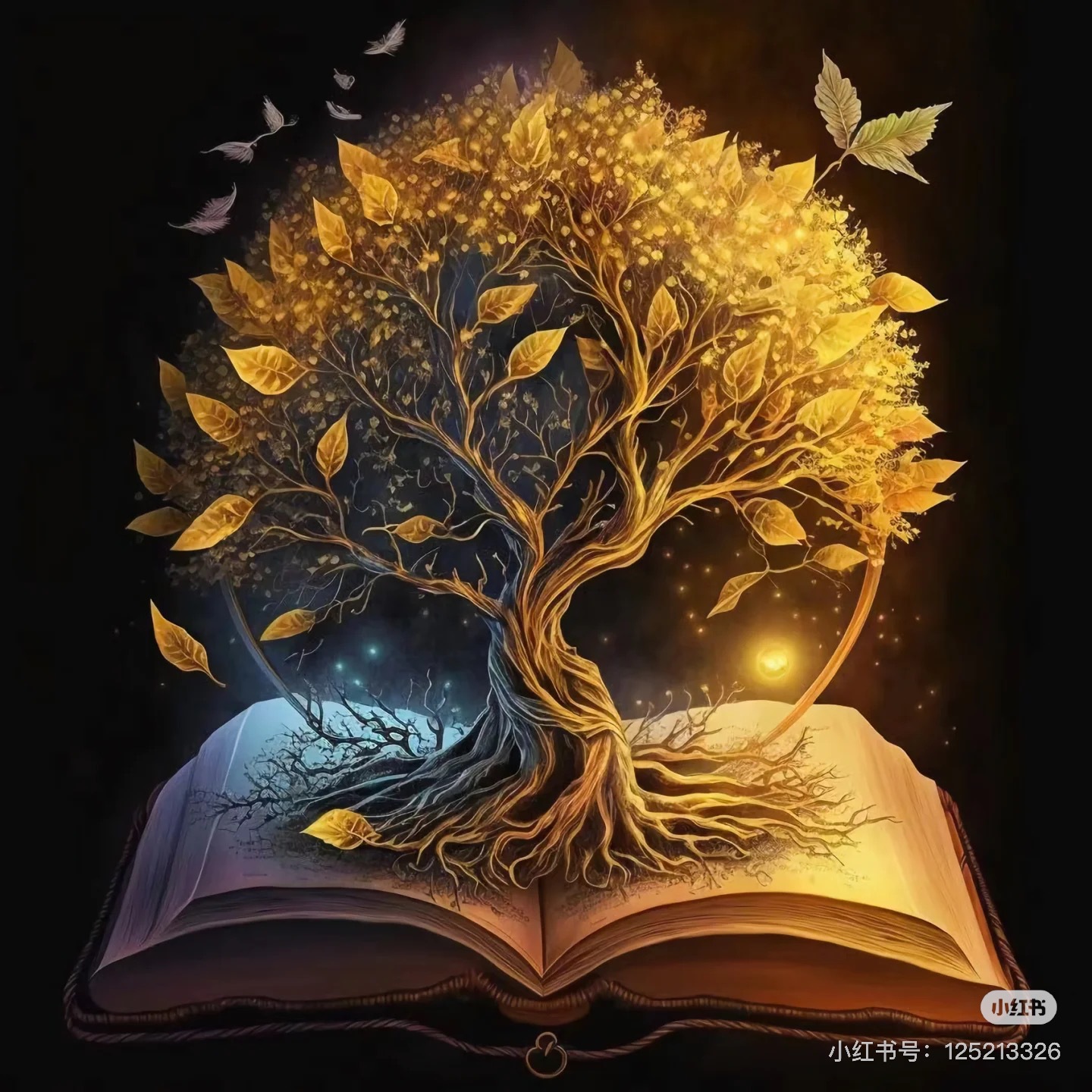 Pequeño libro rojo nuevo lleno de pintura de diamante árbol de vida DIY bordado de diamante pintura decorativa sala de estar fábrica de suministro transfronterizo al por mayor