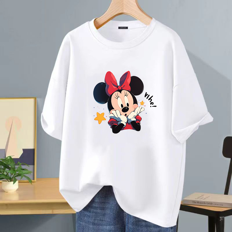 Camiseta de manga corta blanca de seda de hielo, logotipo impreso, ropa de clase, ropa de trabajo de bricolaje, camiseta de cuello redondo, manga corta impresa