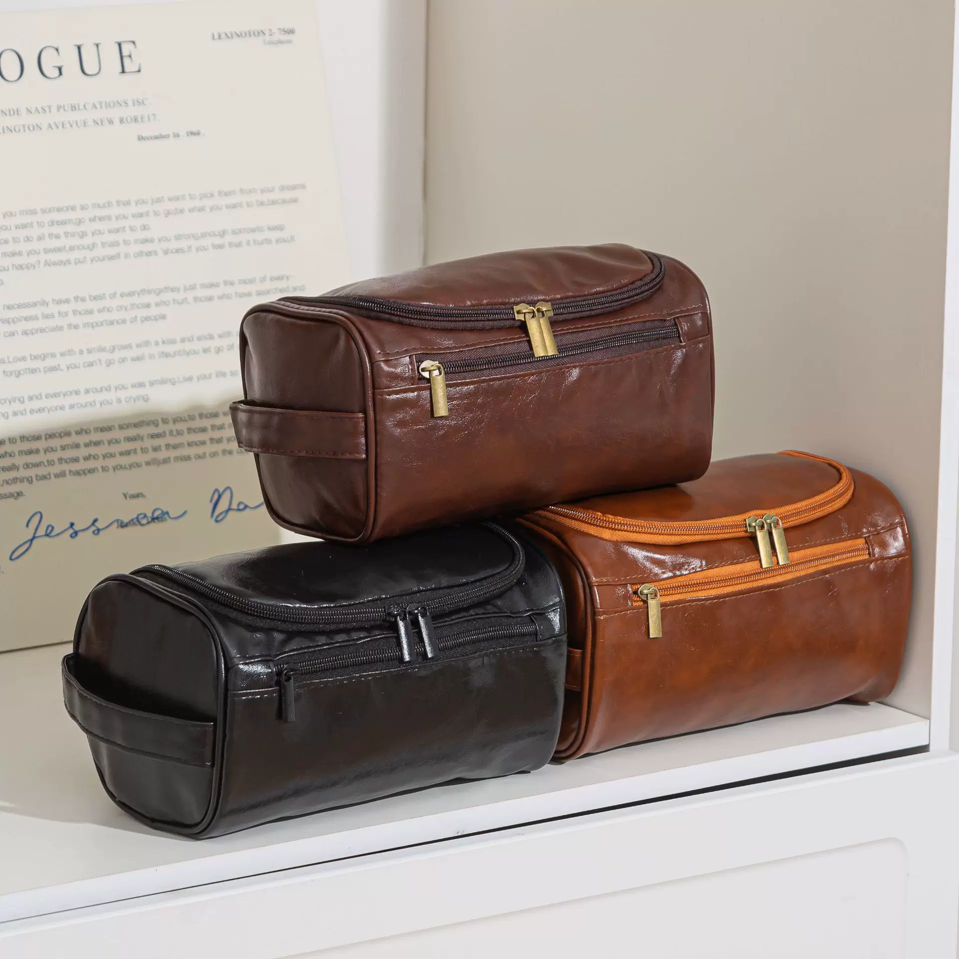 手提高级感大容量收纳包可悬挂洗漱收纳袋出差旅行便捷商务专用包