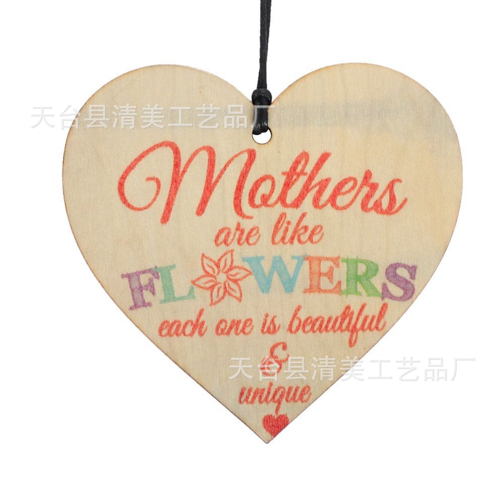 100mm love madera pieza colgante 1 paquete