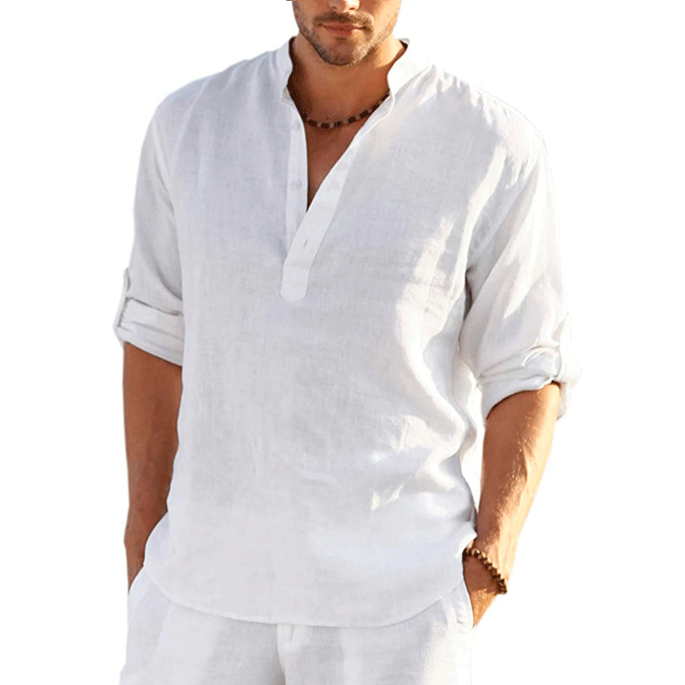 Men's Solid Color Simple Style V Neck Short Sleeve Loose Men's Tops display picture 12