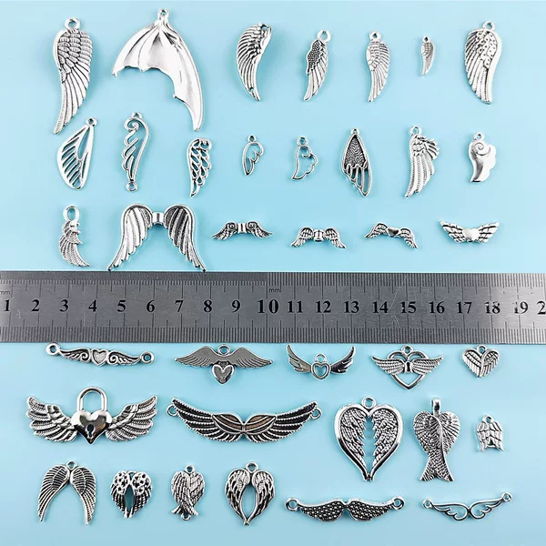 Vintage Versatile Styles, Various Types of Simulated Animal Wings, DIY Zinc Alloy Jewelry Accessories, Necklace Keychain Pendants