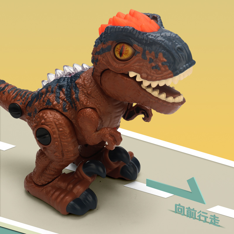 Nueva eléctrico caminar dinosaurio simulación de juguete luz sonido Tyrannosaurus animal modelo niño regalo al por mayor