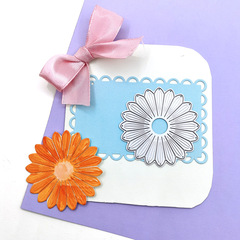 Scrapbooking DIY cutting die, carbon steel die, floral die template a single chrysanthemum flower