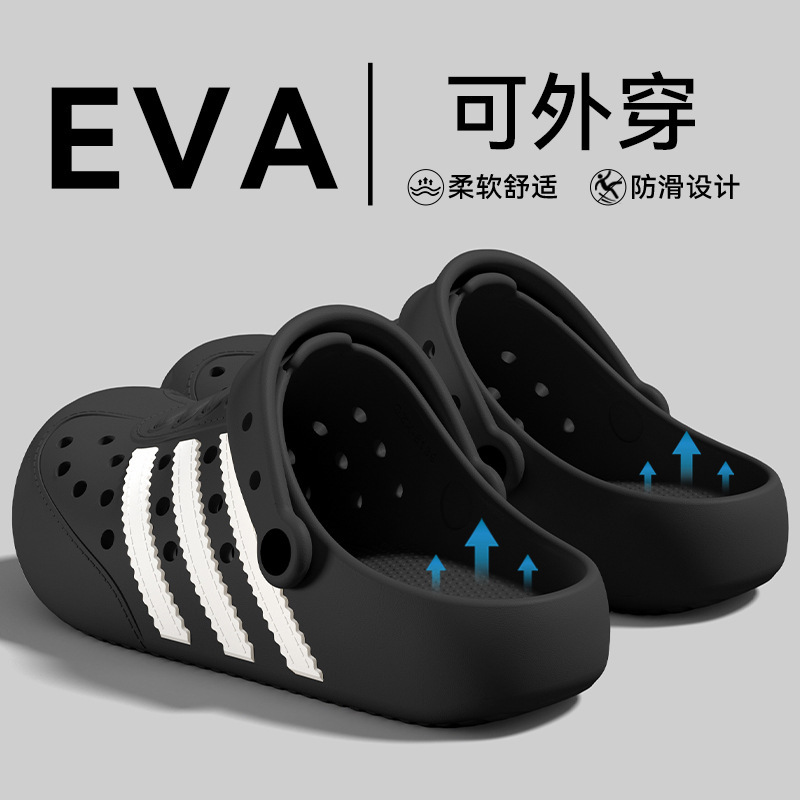 Birkenstock Clogs Couple Style 2026 Summer Hollow Breathable Non-Slip Slip-On Women's Closed-Toe Slippers Men's Slippers