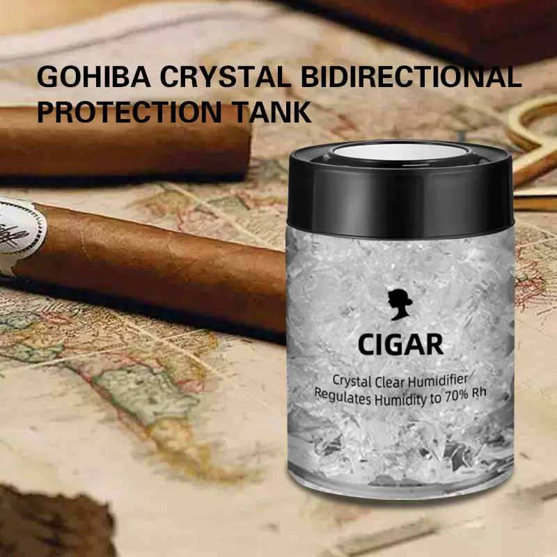 跨境专供雪茄加湿器雪茄盒雪茄保湿器可调节水晶清澈加湿器保湿