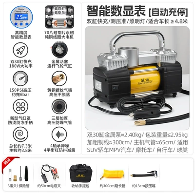 Air Pump Double-Cylinder High-Pressure: Hava nasosu - x5pro-dual-30-cylinder-intelligent-digital-display-automatic-shutdown-luxury-package-inflatable-6bar-total-length-about-73m