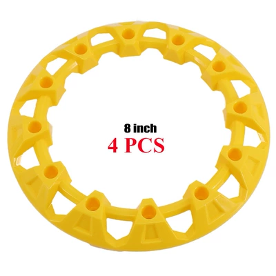Hub: hub decorative side cover four-wheel - 8-inch-yellow-4