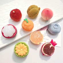 微景观创意菠萝蜜石榴粑粑柑大号水果食玩diy装饰品树脂配件摆件