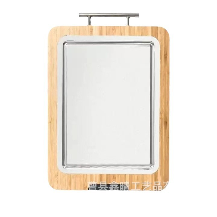 Tabla de cortar portátil de bambú y madera creativa, madera maciza de cocina, tabla de cortar utilizable de doble cara, tabla de cortar conveniente de madera maciza para el hogar