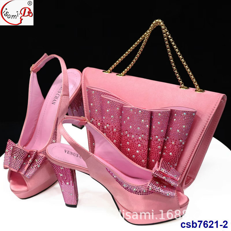 Big Bow Point diamond back tied elastic band high heel sandals with…