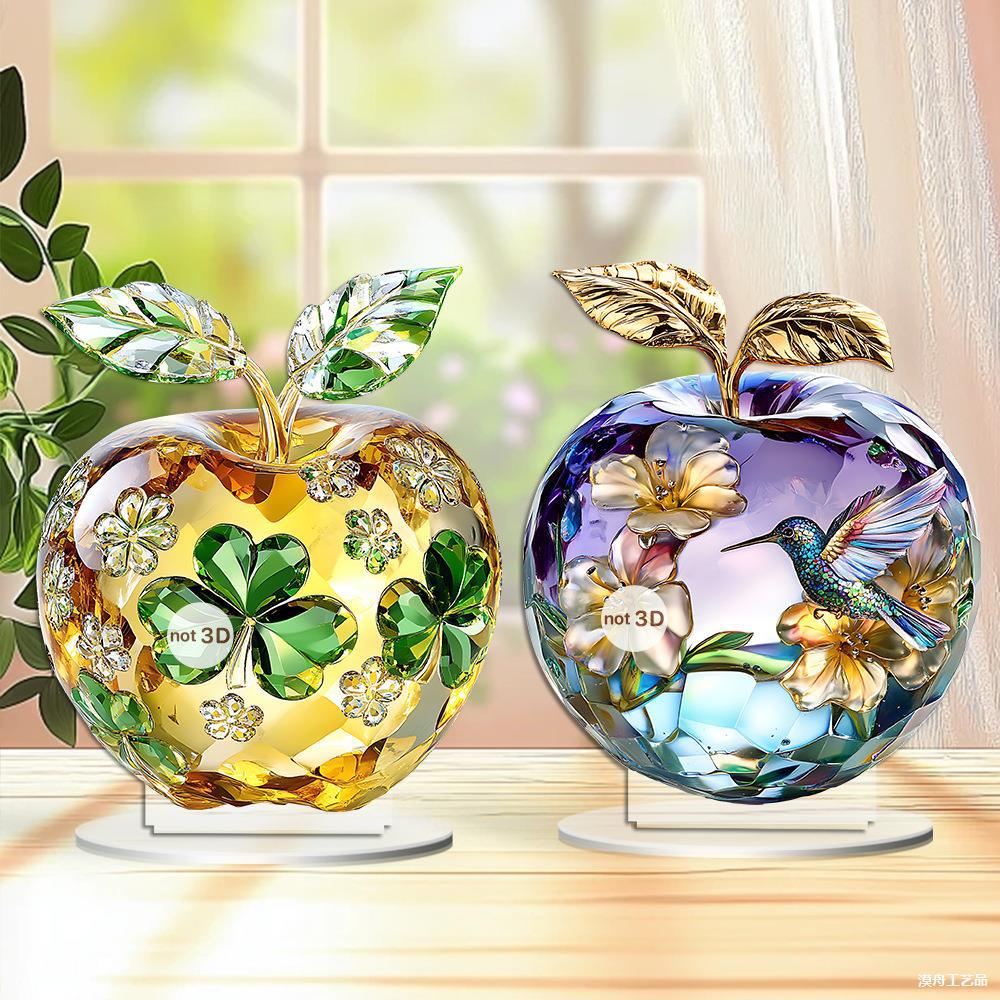 跨境瓶中飞鸟与幸运草亚克力节日派对桌面装饰品防水耐磨摆件