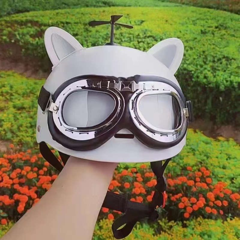 흰색 - 흰색 고양이 귀 - 투명 거울