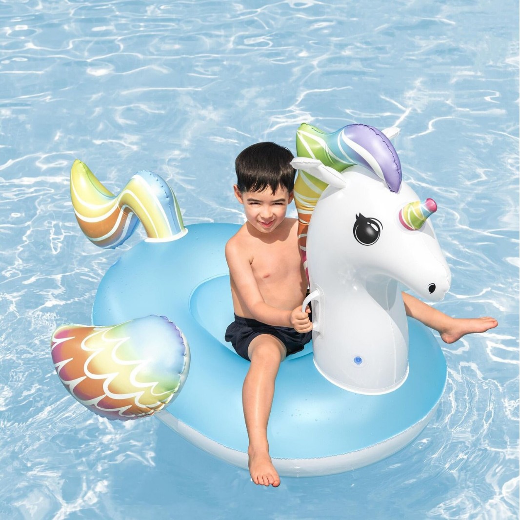Bestway41114 unicornio montaje de agua inflable unicornio adulto natación engrosada cama flotante