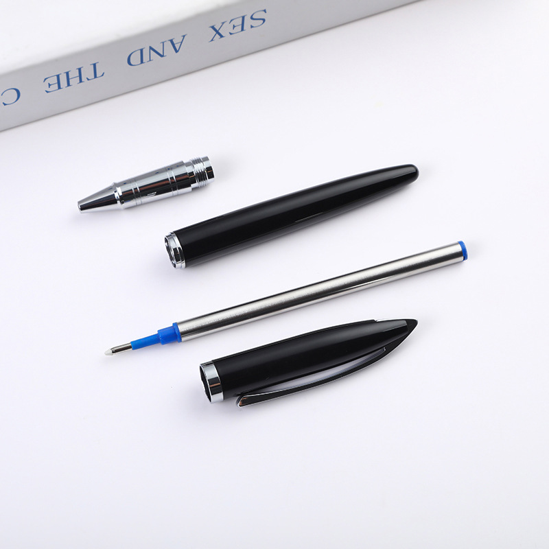 Fábrica al por mayor pluma de firma metálica de alta calidad reunión de negocios regalos bolígrafo neutro logotipo láser bolígrafo bebé