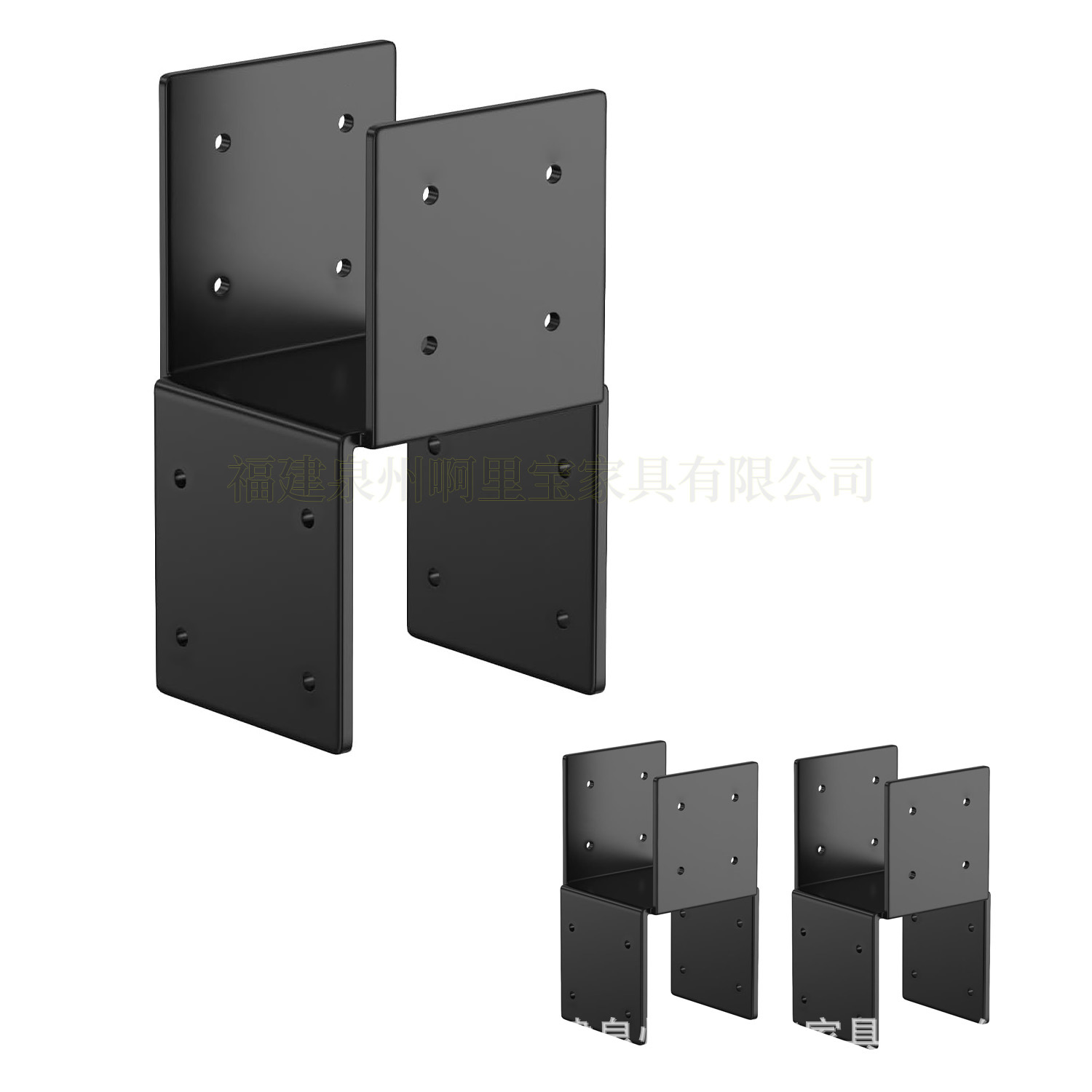 Conector en U para Columna de Madera para Pabellones y Casas de Madera image 6