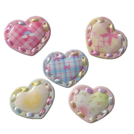 Color Ribbon Small Love Plastic Accessories New DIY Handmade Phone Case Material Bag Jewelry Cartoon Patch Shoe Flower