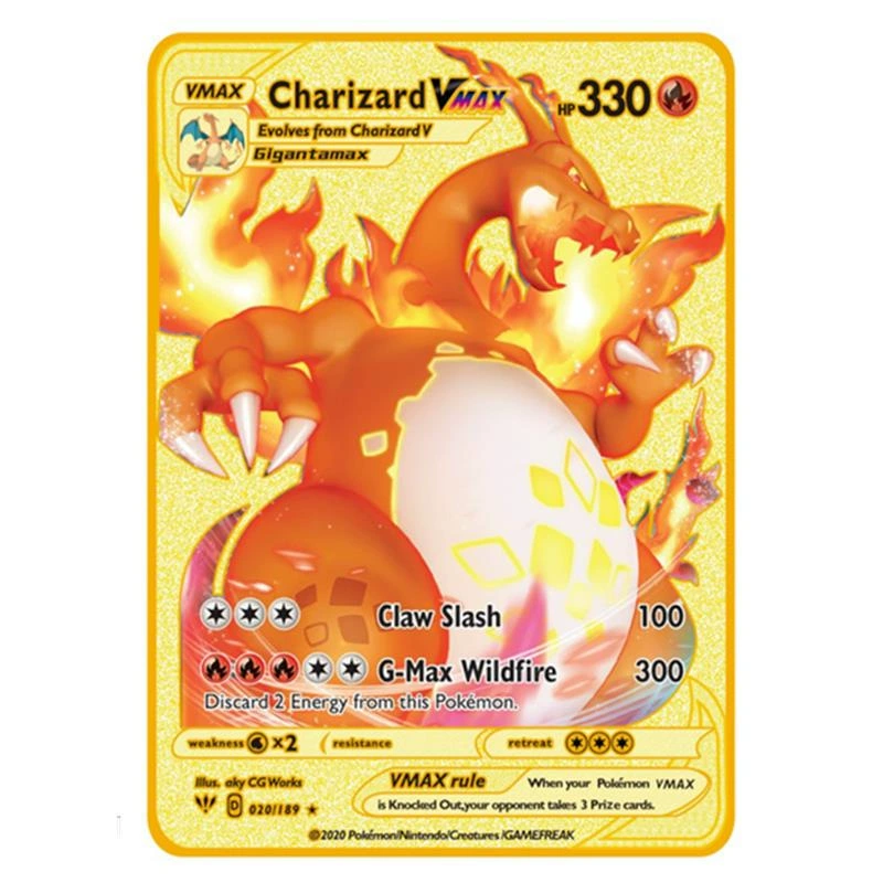Персонализированная металлическая карта Питомого Эльфа Pokémon MEGA Battle GX карта EX металлическая флеш-карта