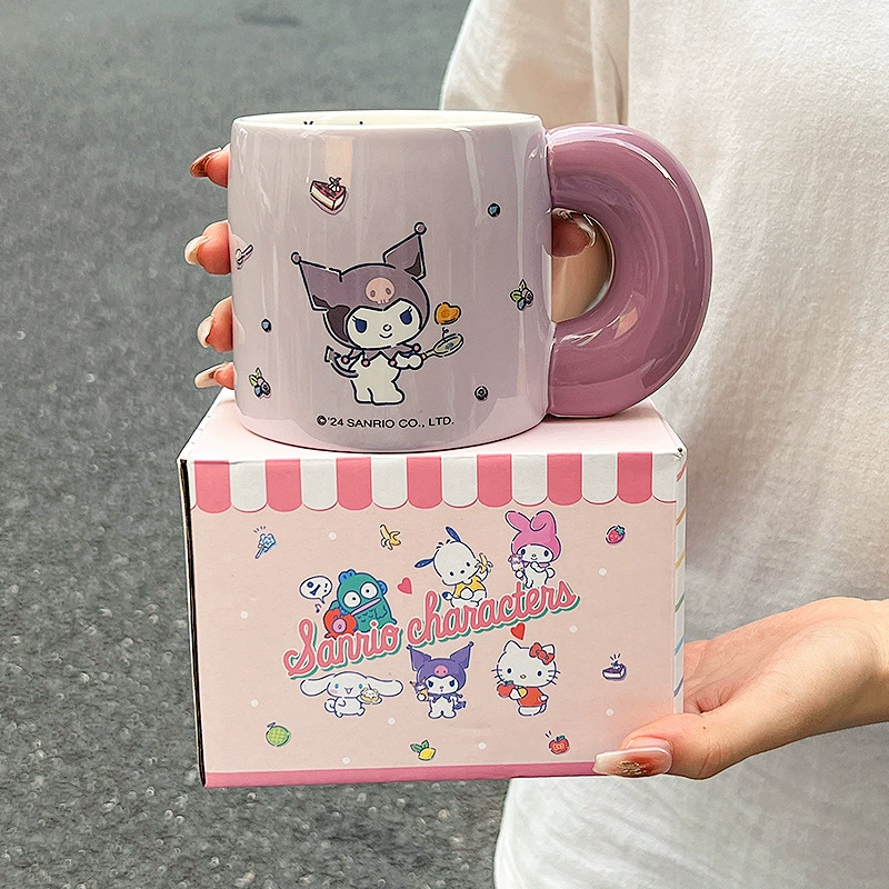 Керамическая кружка (Sanrio) 570 мл, милый дизайн — Hello Kitty и друзья