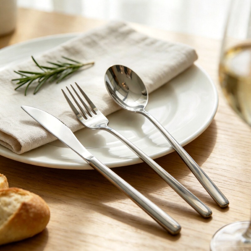 Cross-border Temu stainless steel spoons and forks, Korean-style long-handled Western cutlery, hotel dessert spoons, steak knives, fruit spoons and forks Cross-border Temu stainless steel spoons and forks, Korean-style long-handled Western cutlery, hotel dessert spoons, steak knives, fruit spoons and forks