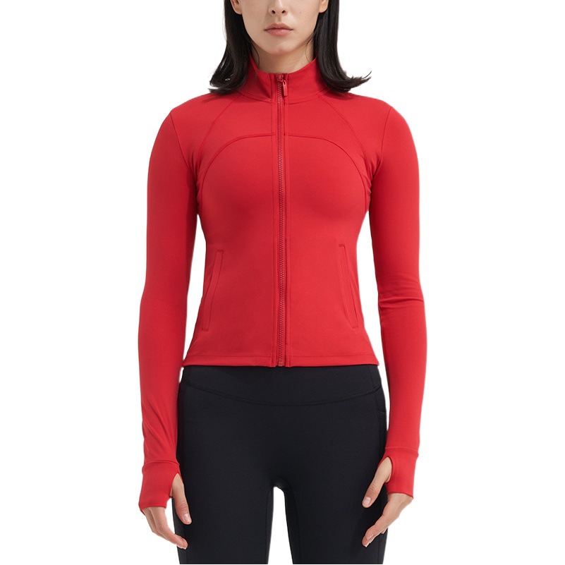 2023 nueva ropa de yoga abrigo de otoño e invierno de las mujeres ropa deportiva de moda de manga larga de secado rápido slim fit Top deportivo