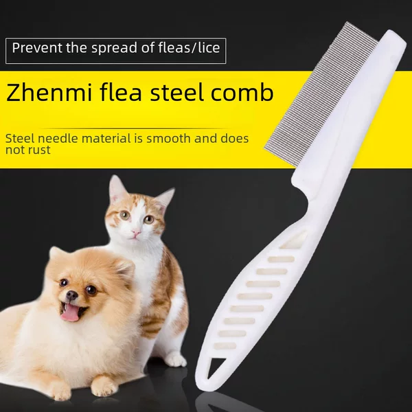 Cat and Dog Lice Removal Stainless Steel Needle Fine Tooth Grate Comb Pet Flea Comb Pet Supplies Cleaning Comb