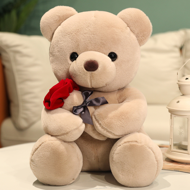 Bonita y divertida rosa Teddy Bear juguetes de peluche para dar a las niñas regalo de Día de San Valentín osos almohada muñeca agarradora