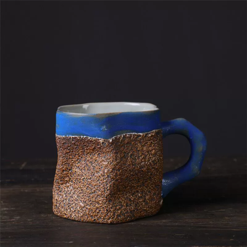 Ручная чашка ретро Mark Cup повседневная большая емкость водяная чашка грулая гончарная кофейная чашка домашняя офисная чашка