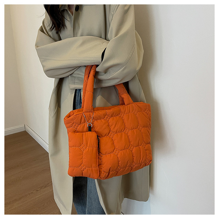 Women's All Seasons Nylon Solid Color Streetwear Square Zipper Shoulder Bag Tote Bag display picture 1