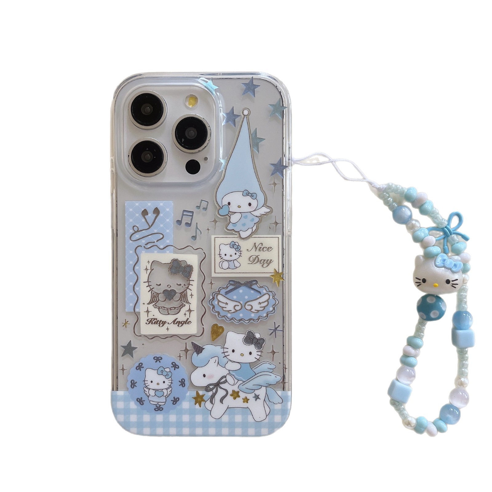 Ins viento azul estrella troyano sombrero largo kt para Apple 16ProMax funda para teléfono móvil iPhone14/13 femenino 15