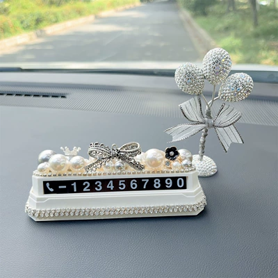 number card, digital plate for — Nömrəli dayanma kartı - vintage-bow-tie-diamond-embellished-bead-parking-tag-diamond-embellished-balloon-ornament