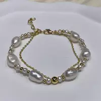 Zhizhen оригинальный дизайн пресноводный барочный жемчужный браслет ins стиль ниша дизайн не сталкивается с двухслойной индивидуальностью
