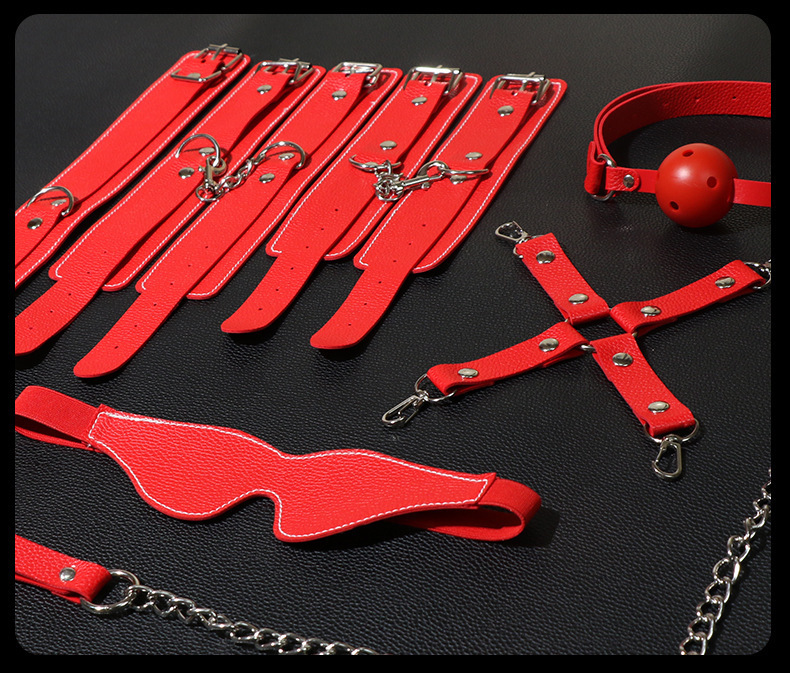 7-Piece Leather Bondage Restraint Set for Couples — detail image 25