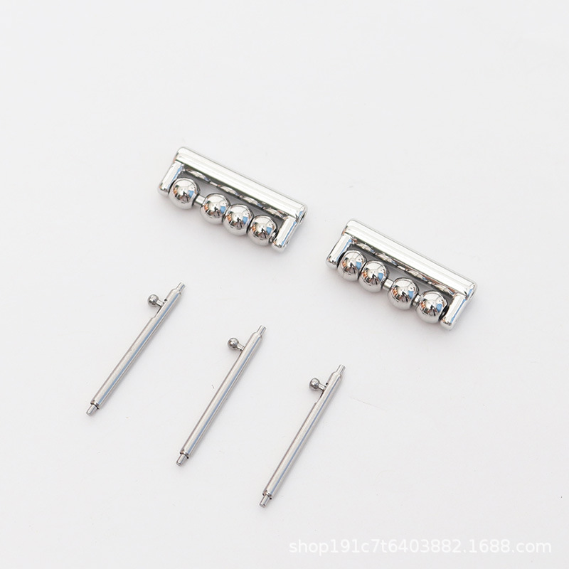 [mẫu tai thô] bạc-4 hạt / Giao diện 18mm (kèm kim tháo nhanh)