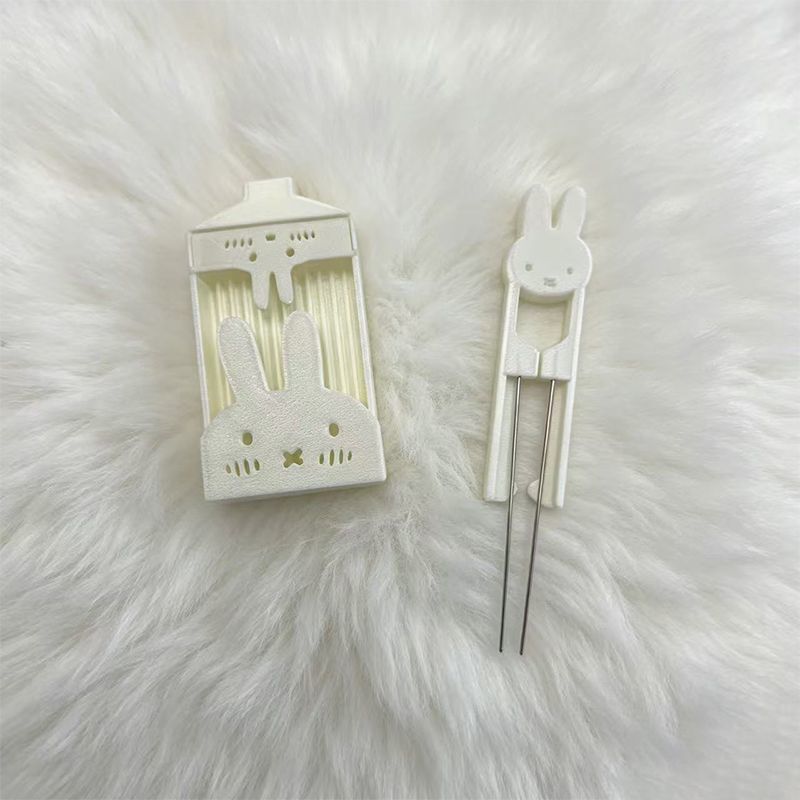 Cute Miffy Rabbit Bead Spatula Bead Tool for Students DIY Non-Stuck Bead Smooth Spatula 3D Printing Box