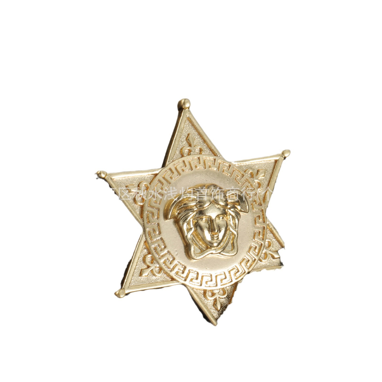 팬 패밀리 F 새로운 레트로 메두사 황동 브로치 여성의 간단한 성격 핀 기질 패션 가슴