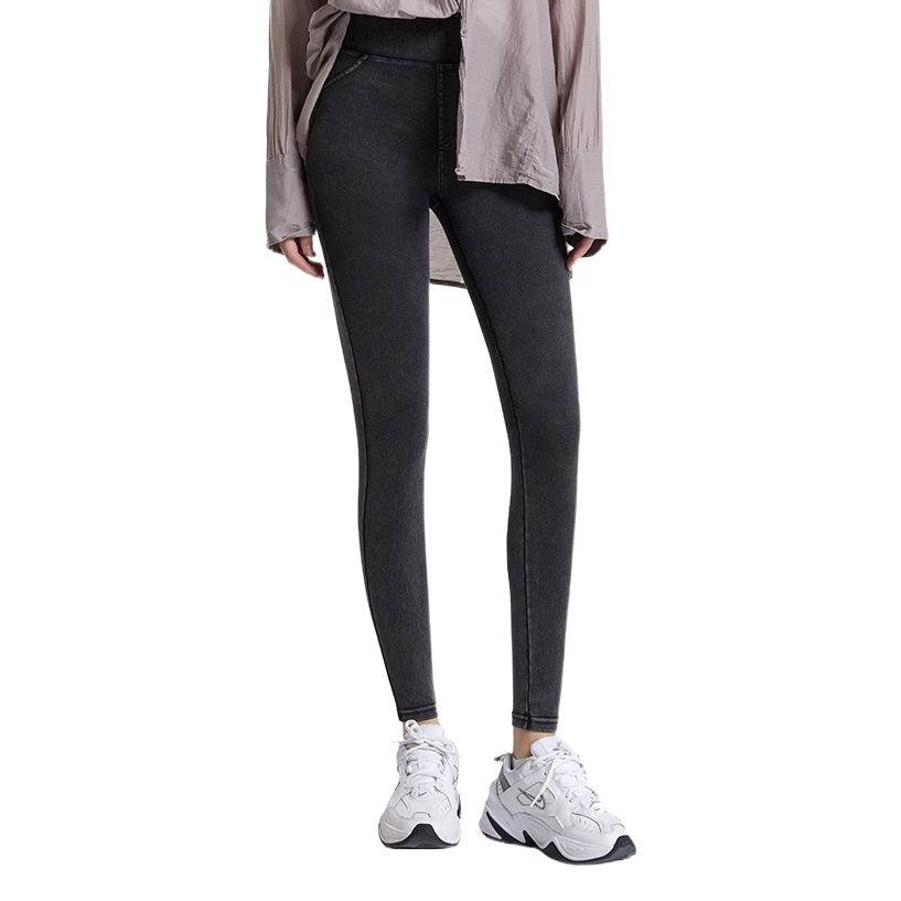 2026 Autumn/Winter New High-Waisted Women's Jeans Slim Fit High-Waisted Skinny Pencil Pants Slimming Pocket Long Pants