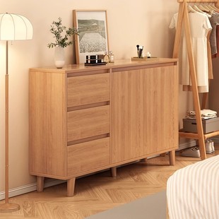 Chest of Drawers Solid Wood Color Storage Cabinet Bedroom Bedside Cabinet Storage Cabinet Living Room Wall Storage Cabinet Chest of Drawers Drawer Cabinet