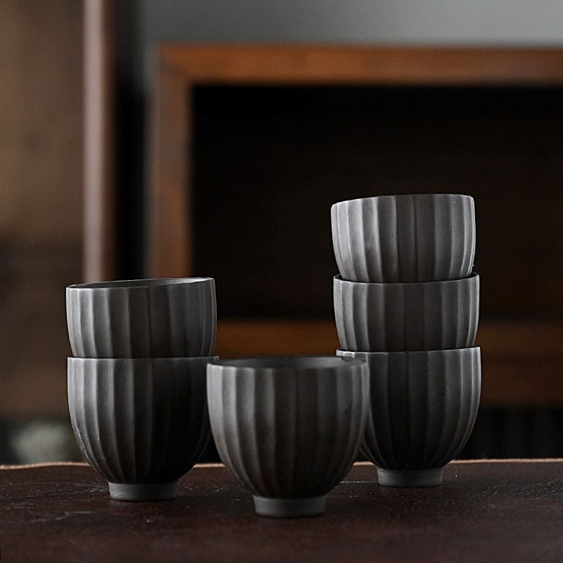 보라색 꽃잎 컵-6 찻잔