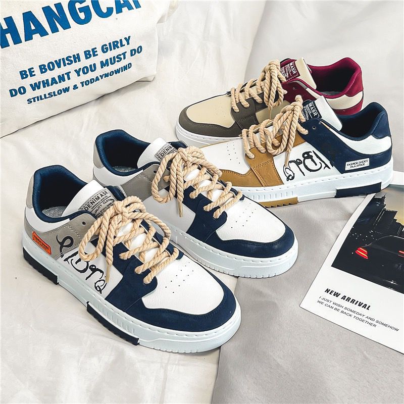 Men's Sneakers 2026 Spring New Canvas Shoes Versatile Casual White Shoes Work Shoes Trendy Men's Shoes