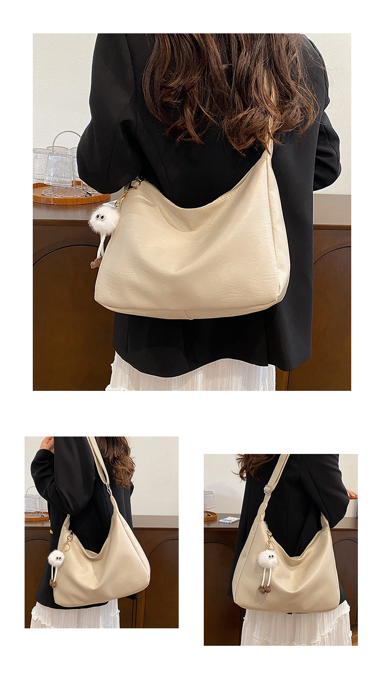 Simple and large-capacity bag for women, 2024 new style, fashionable and versatile casual single-shoulder bag, student commuting crossbody tote bag undefined