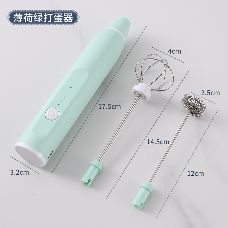 新款电动奶泡器家用三挡电动usb搅拌器迷你牛奶咖啡起泡机|undefined