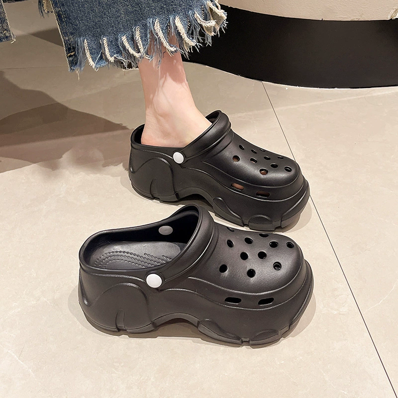 Женские сабо в стиле Crocs, толстая подошва из ЭВА, летние пляжные, нескользящие (разм. 35–40)