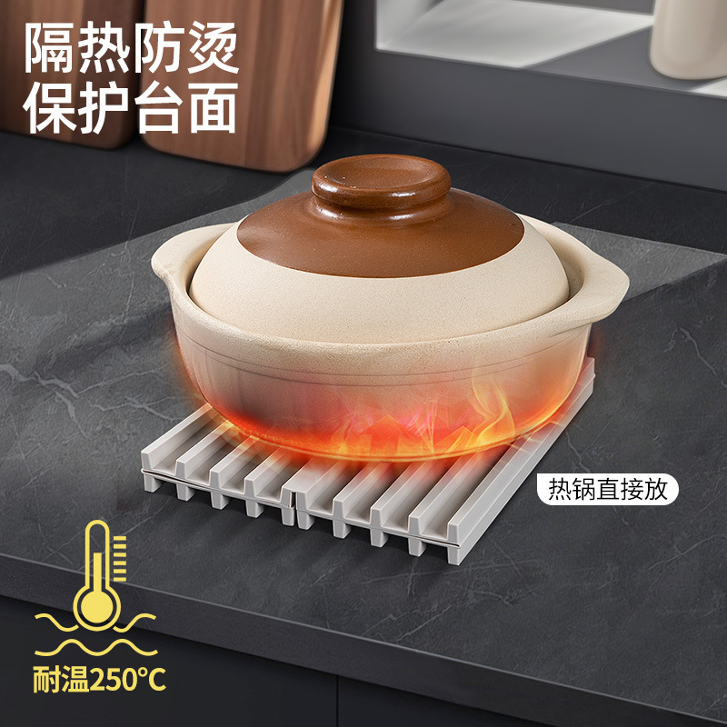 厨房台面方形硅胶沥水垫斜坡导流排水垫碗碟干燥控水防烫垫防滑垫|undefined